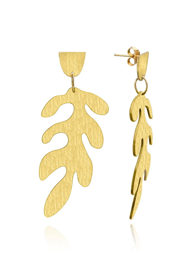 Matisse Earrings-Sparkly Brass
